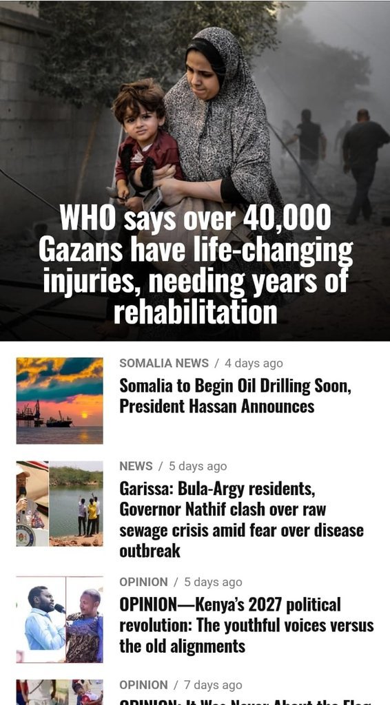 Screenshot of the Kulan Post website