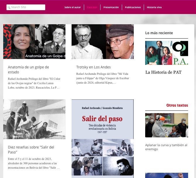 Screenshot of the La H Parlante website