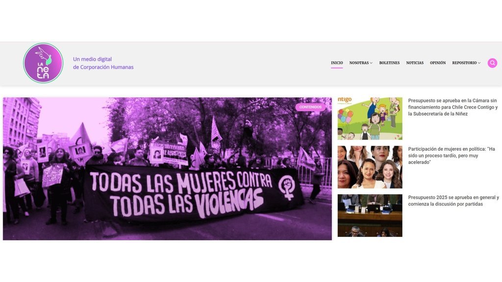 Screenshot of the La Neta website