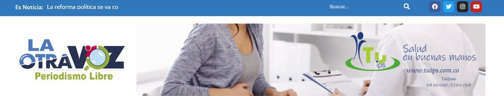 Screenshot of the La Otra Voz (Colombia) website