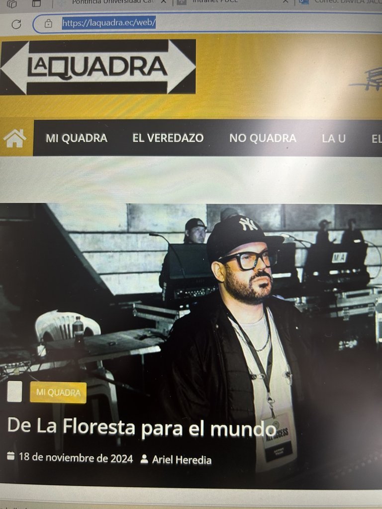 Screenshot of the la quadra  website