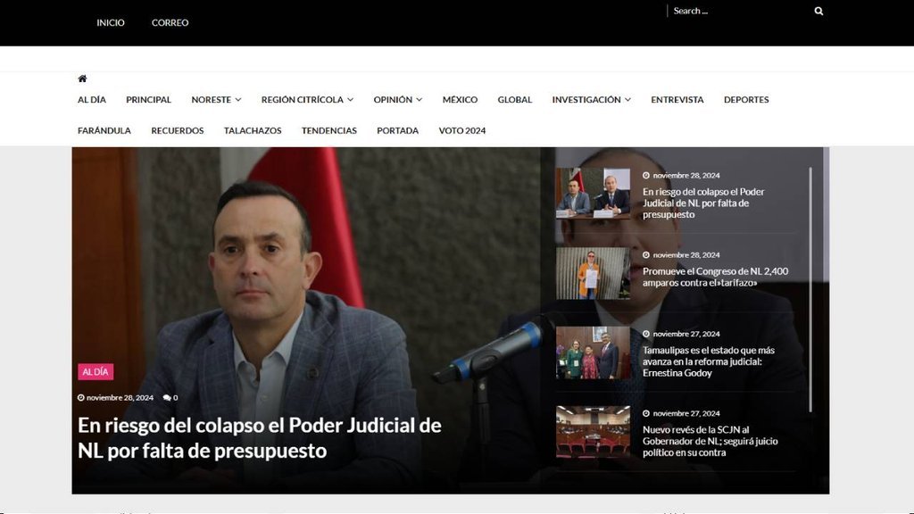 Screenshot of the La Talacha Noreste website