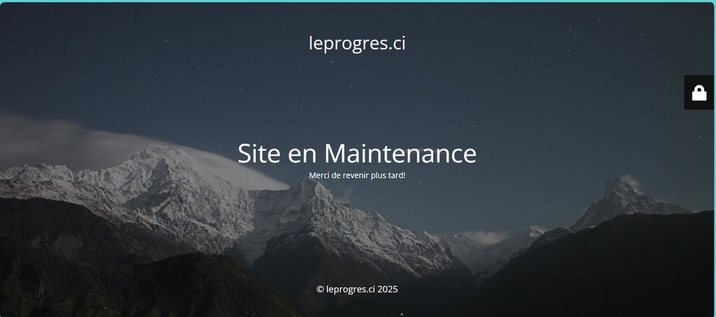 Screenshot of the Le Progrès CI website