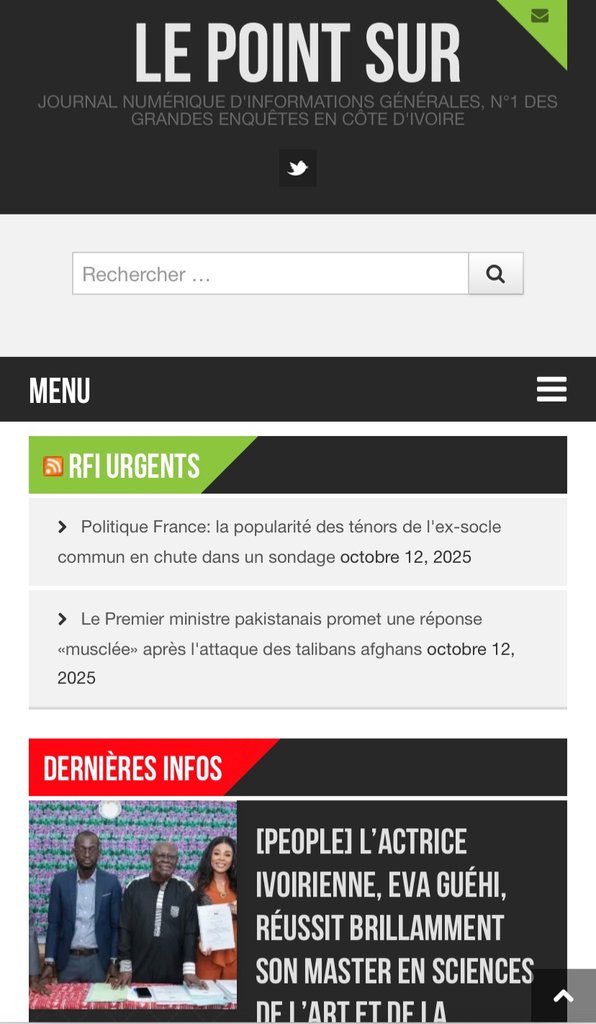 Screenshot of the Lepointsur SARL website