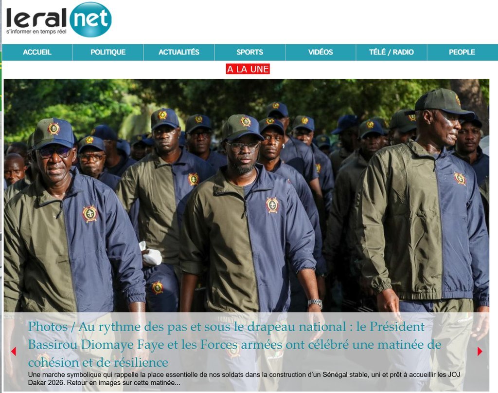 Screenshot of the Leral website