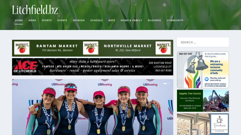 Screenshot of the Litchfield.bz website