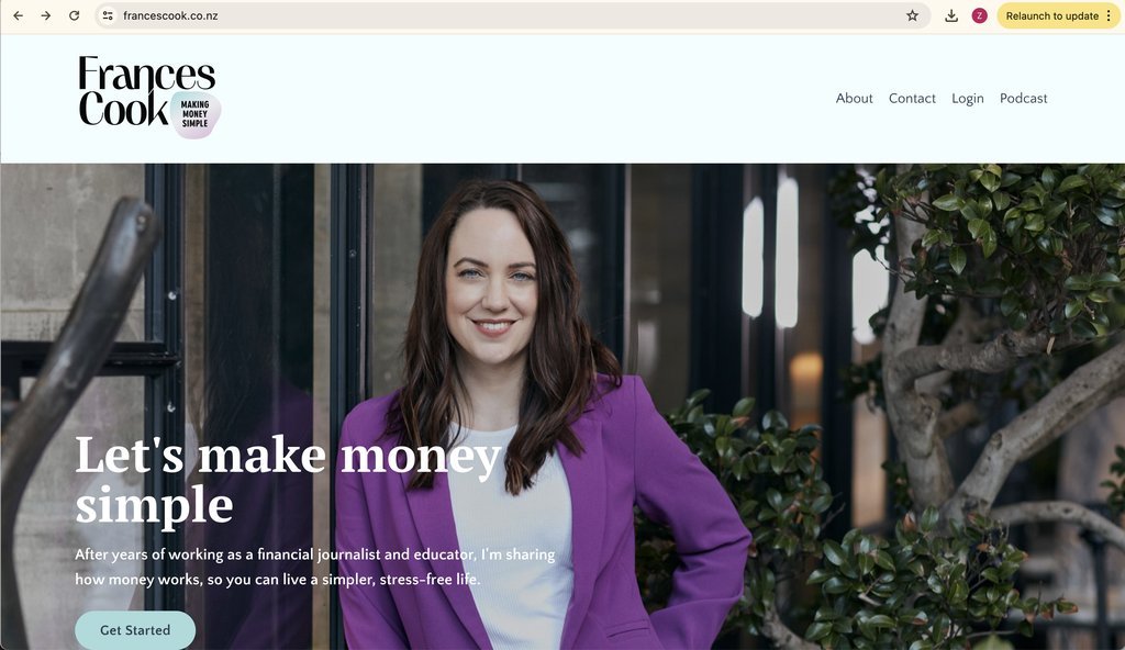 Screenshot of the Making Money Simple website