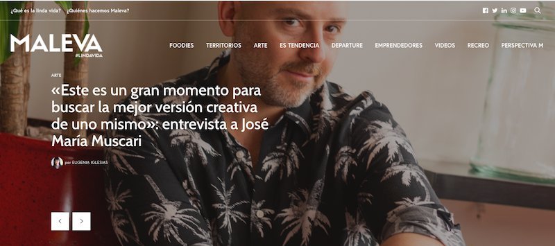 Screenshot of the Maleva website