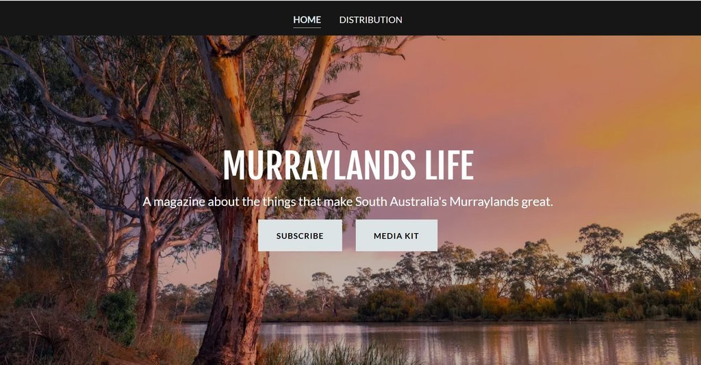 Screenshot of the Murraylands Life website