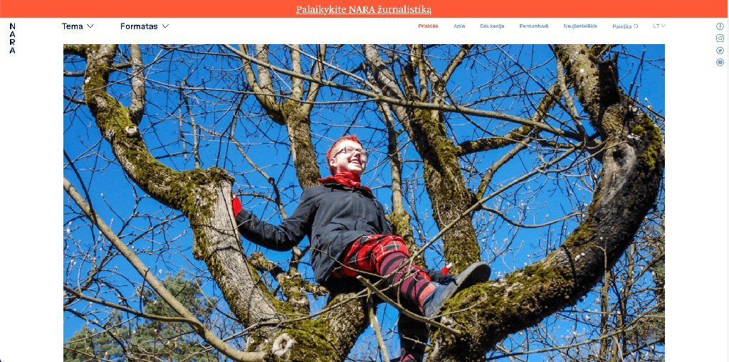 Screenshot of the NARA website