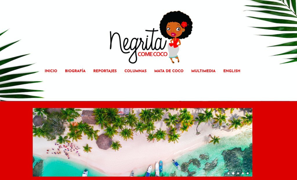 Screenshot of the Negrita Come Coco website