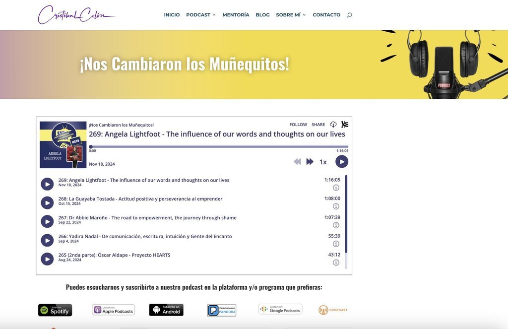 Screenshot of the ¡Nos Cambiaron Los Munequitos! website