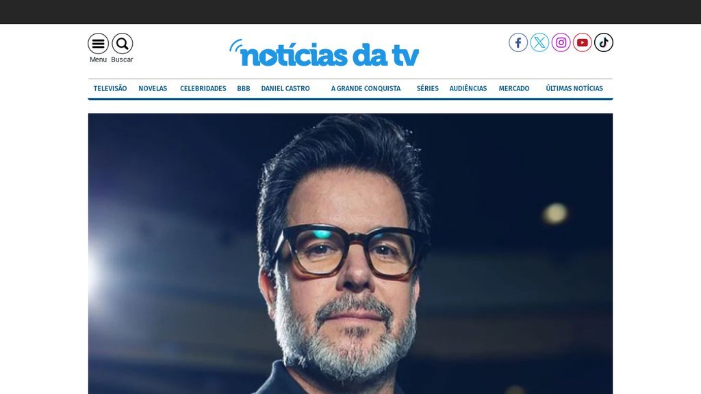 Screenshot of the Notícias da TV website