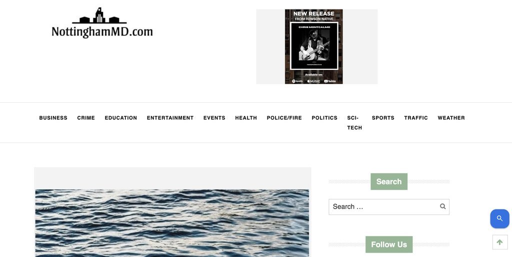 Screenshot of the Nottingham MD website