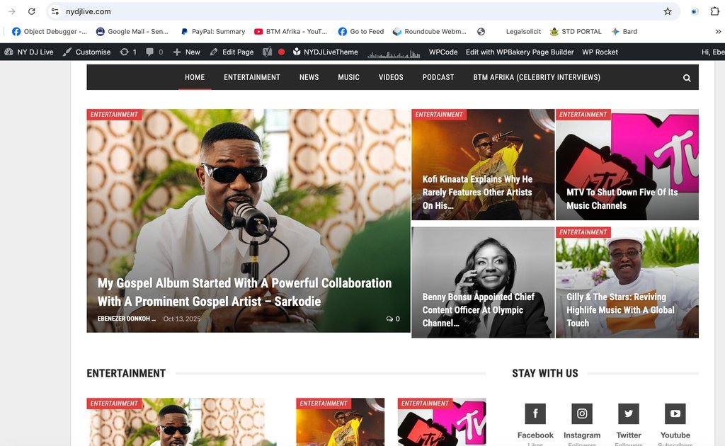 Screenshot of the NYDJ Live Media website
