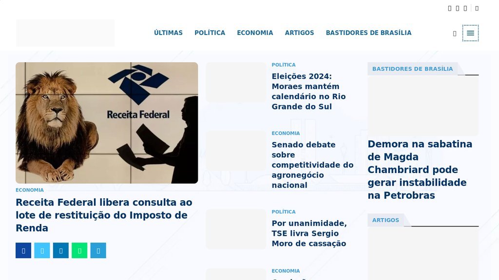 Screenshot of the O Brasilianista website