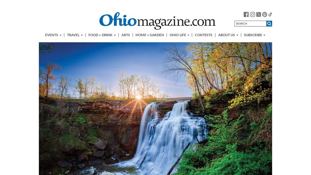 Screenshot of the Ohio Magazine website