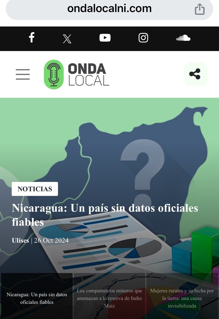 Screenshot of the Onda Local website