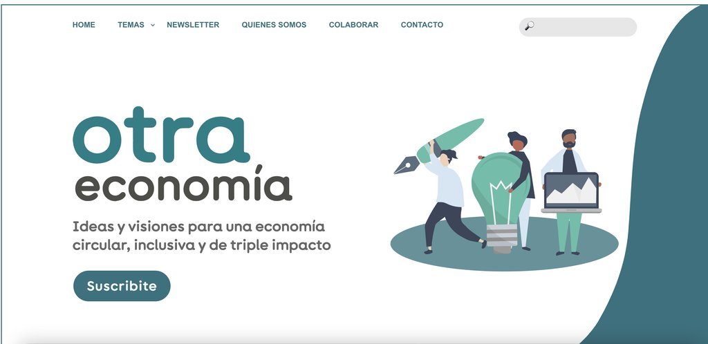 Screenshot of the otra economia website