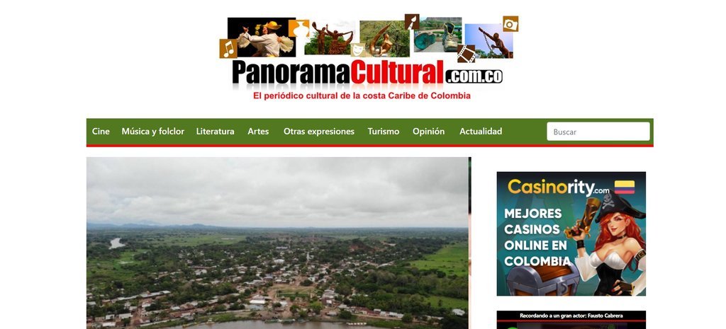 Screenshot of the Panoramacultural.Com.Co website