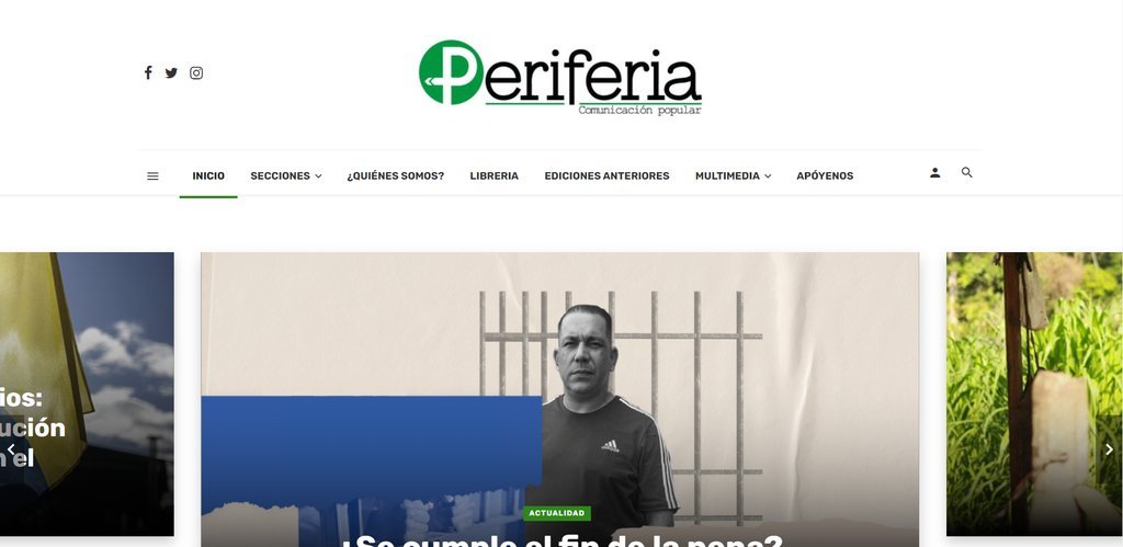 Screenshot of the Periferia Prensa website