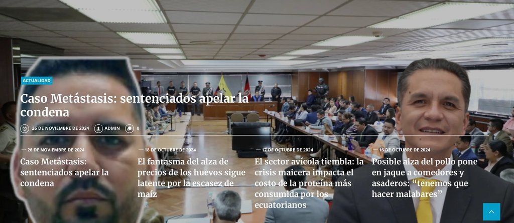 Screenshot of the Periodico D'Una website