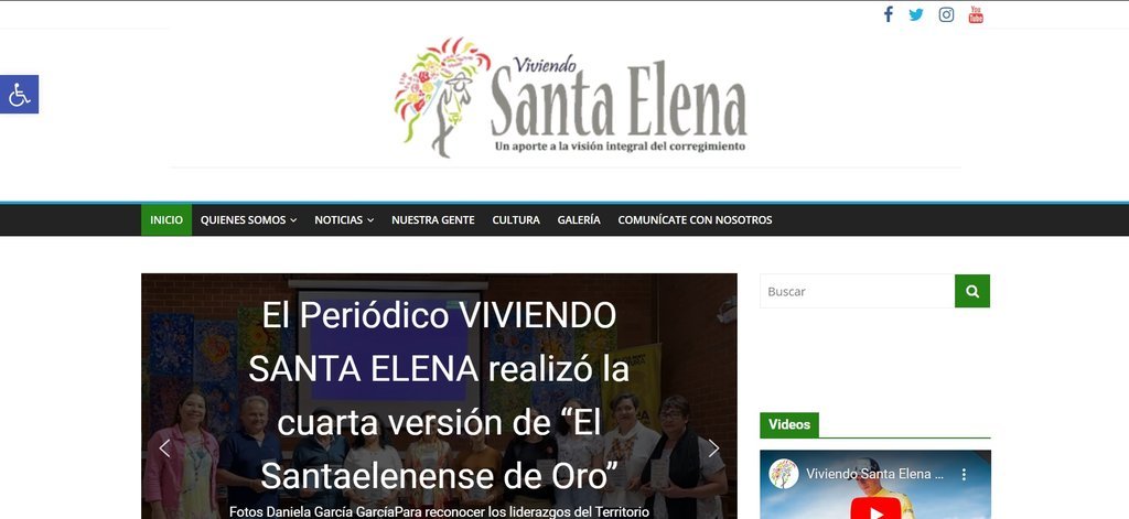 Screenshot of the Periodico Virtual Viviendo Santa Elena website
