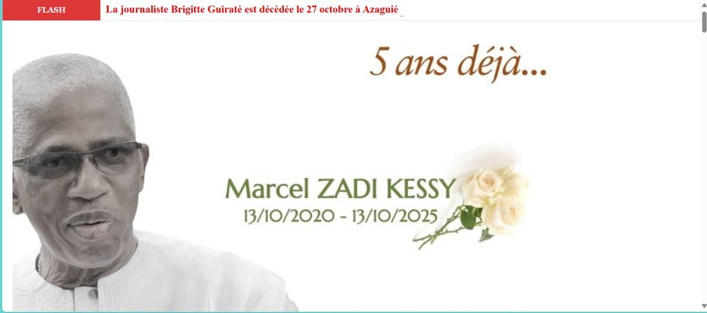 Screenshot of the Pouvoir Magazine website