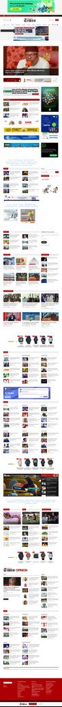 Screenshot of the Premium Times website