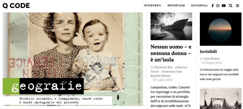 Screenshot of the Q Code Mag website