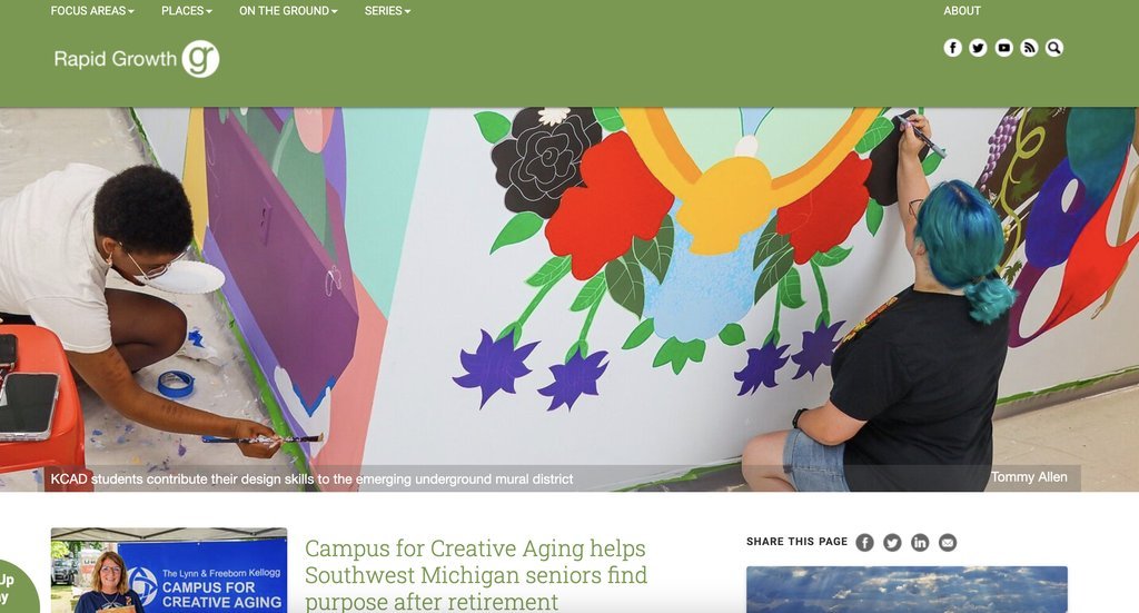 Screenshot of the Rapid Growth website