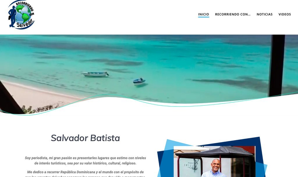 Screenshot of the Recorriendo Con Salvador website