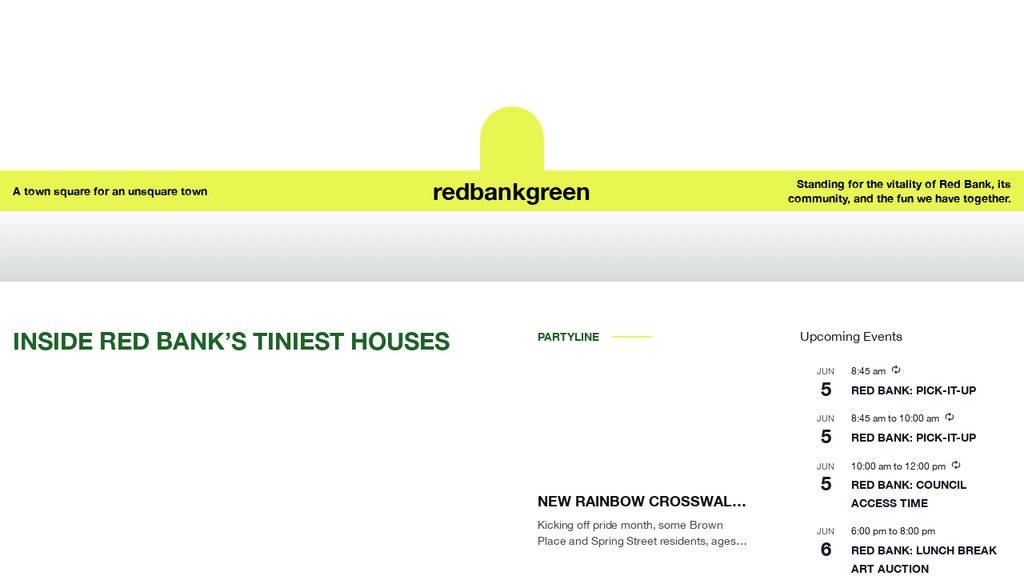 Screenshot of the Red Bank Green website