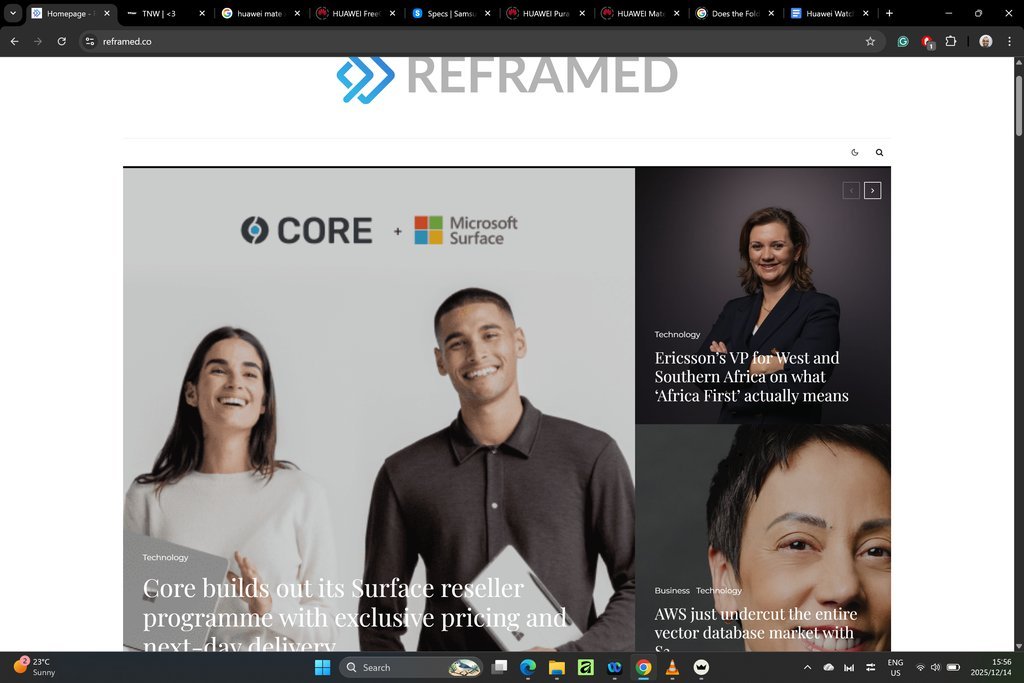 Screenshot of the Reframed website