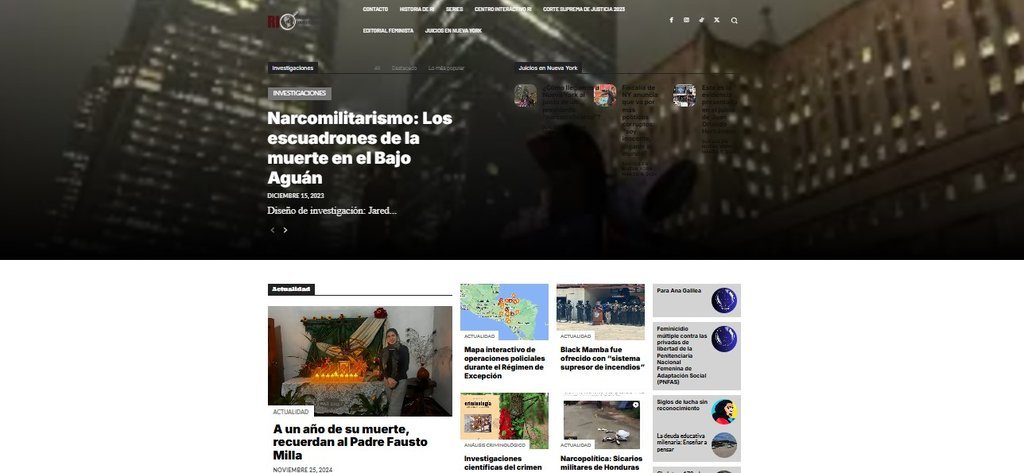 Screenshot of the Reporteros De Investigacion website