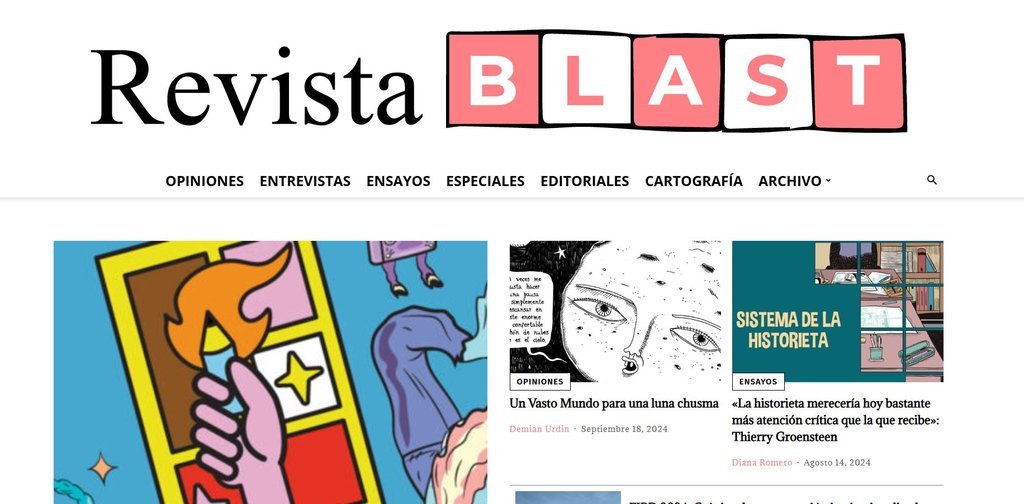 Screenshot of the Revista Blast website