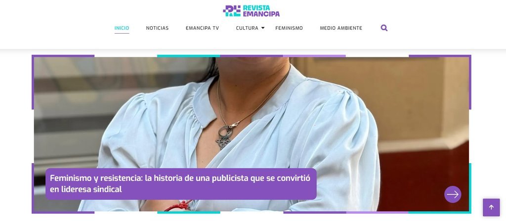 Screenshot of the Revista Emancipa website