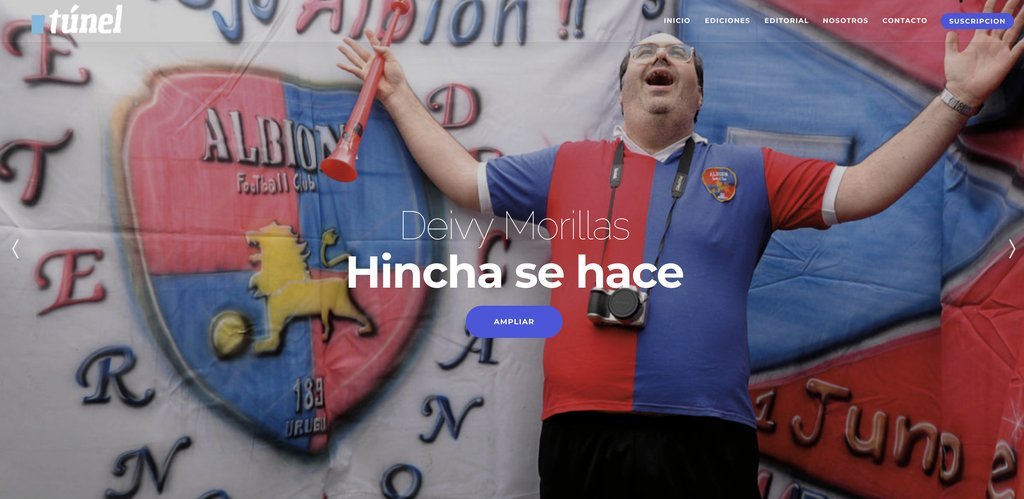 Screenshot of the Revista Tunel website