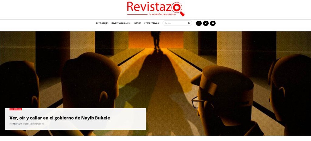 Screenshot of the Revistazo website