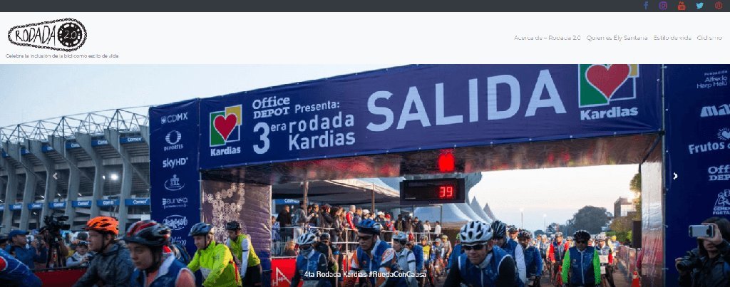 Screenshot of the Rodada 2.0 | Celebra La Inclusion De La Bici Como Estilo De Vida website