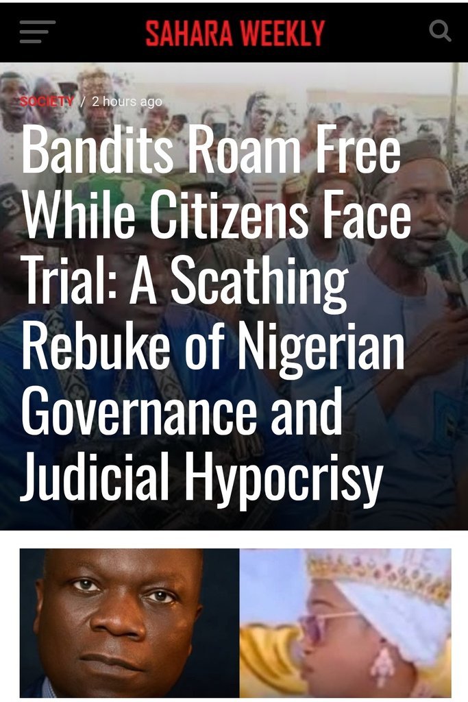 Screenshot of the Sahara Weekly website