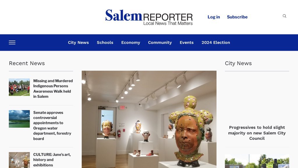 Screenshot of the Salem Reporter website