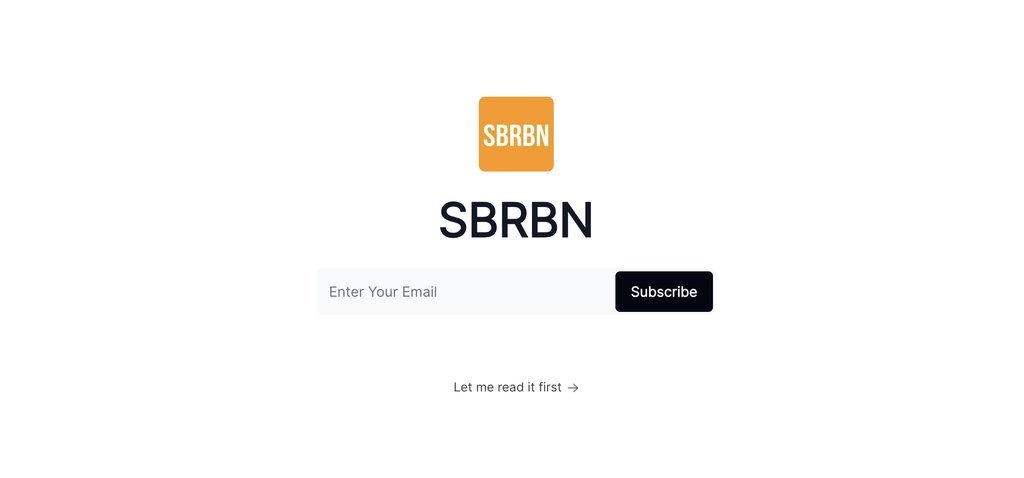 Screenshot of the SBRBN website