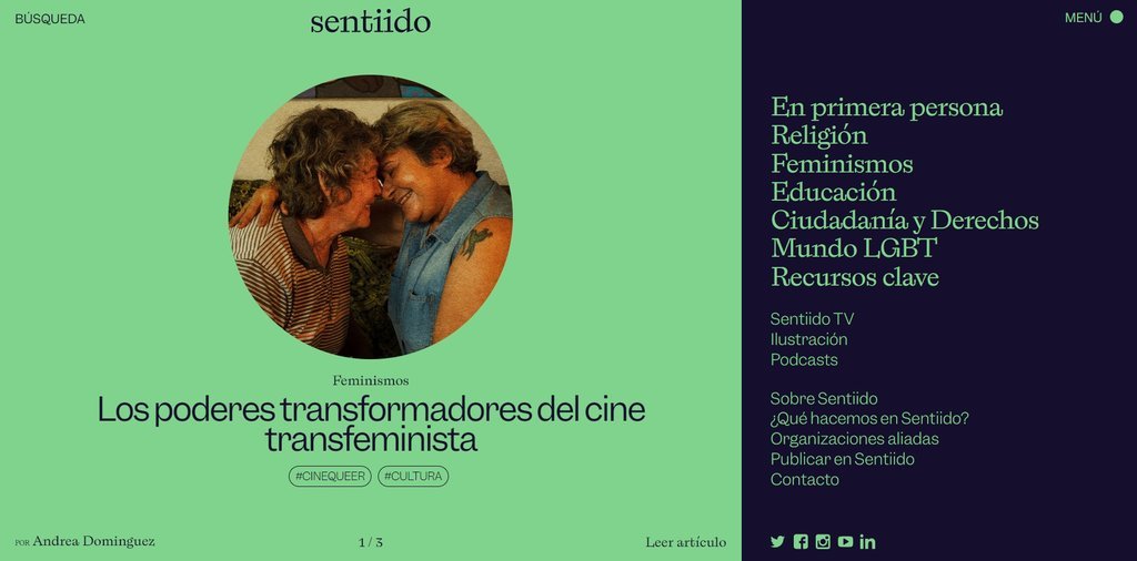 Screenshot of the Sentiido website
