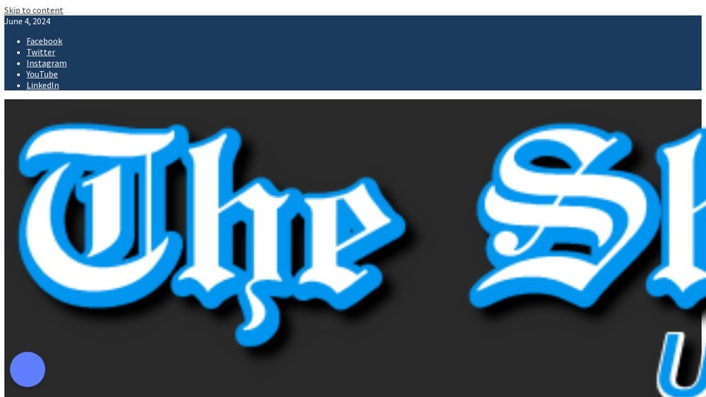Screenshot of the Shenandoah Sentinel, The website