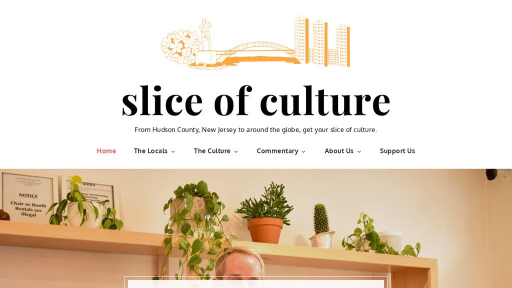 Screenshot of the Slice of Culture website