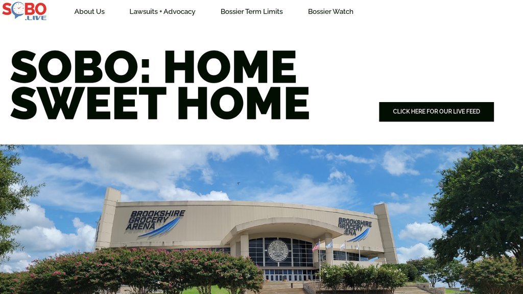 Screenshot of the Sobo.live website