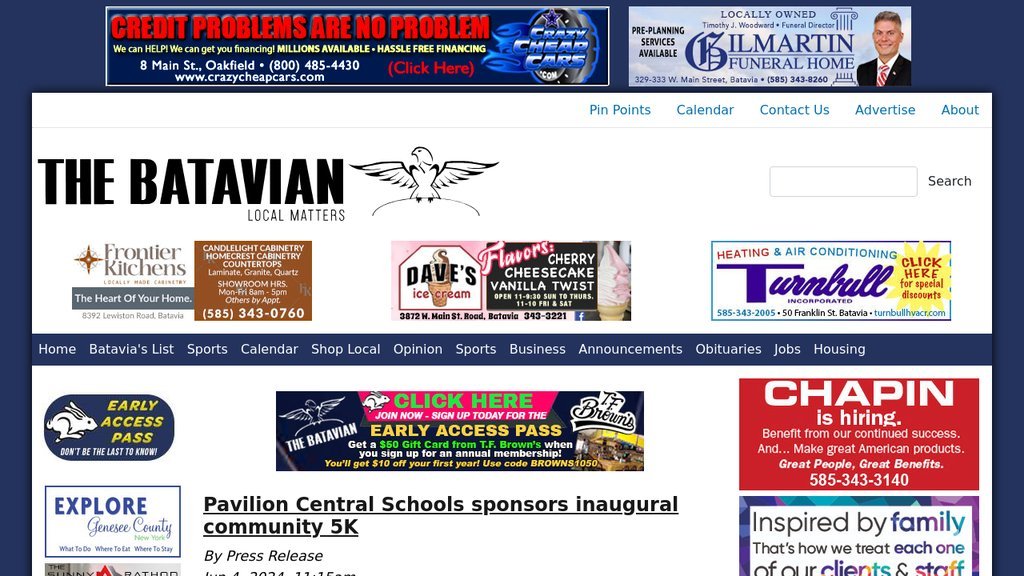 Screenshot of the The Batavian website