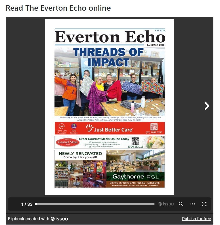 Screenshot of the The Everton Echo website