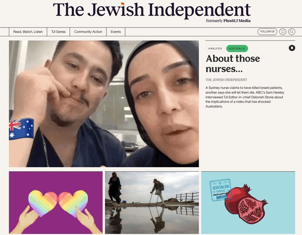 Screenshot of the The Jewish Independent website